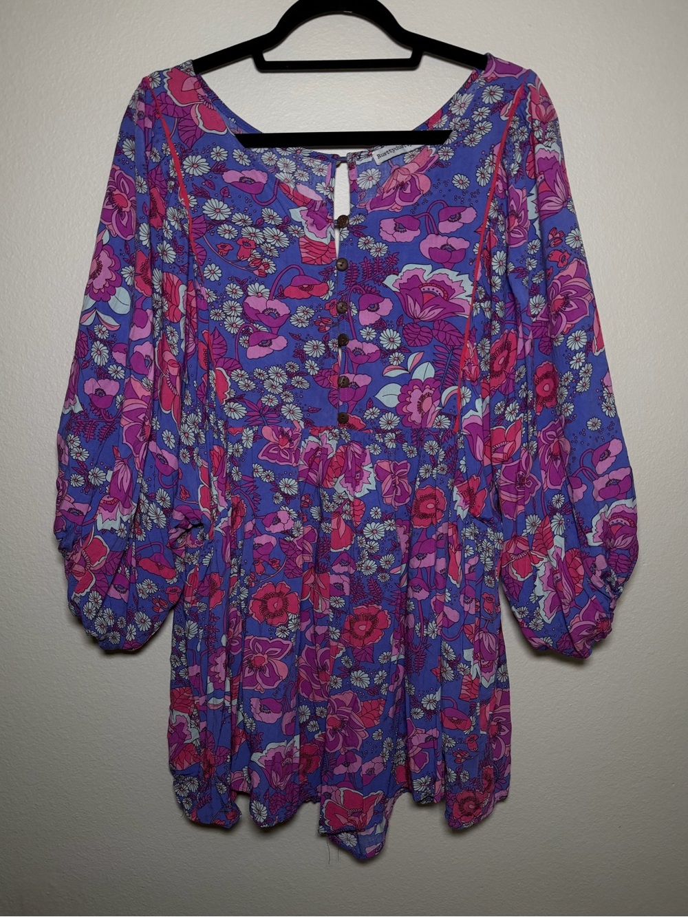 RusttyDustty Colorful Floral Flowy 70’s Flower Romper Boho Fairy Retro